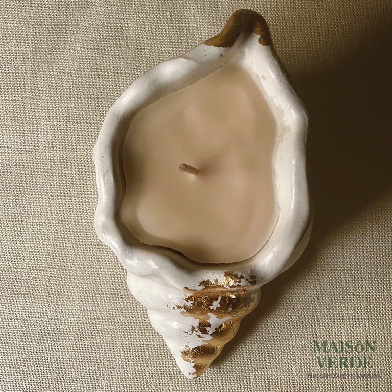 Atelier • Concrete Conch Shell Candle