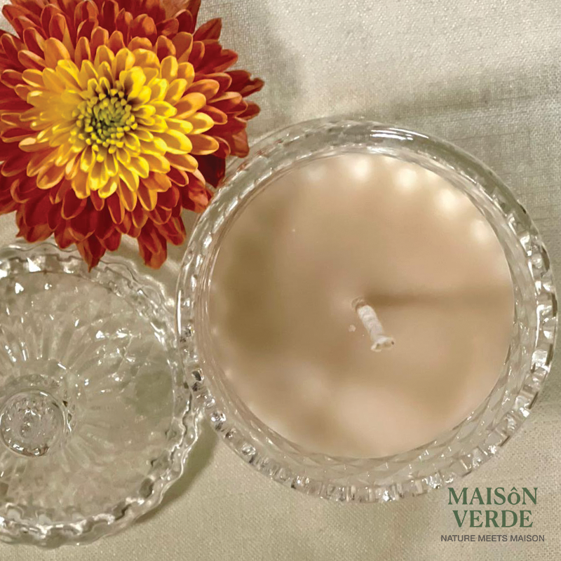 Evergreen Oudh • Pressed Glass Candle • Essentials