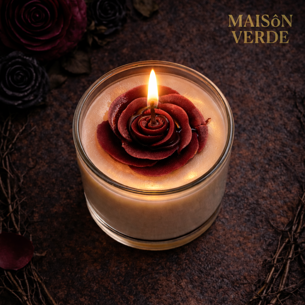 After Dark · Burgandy Rose Ritual Candle
