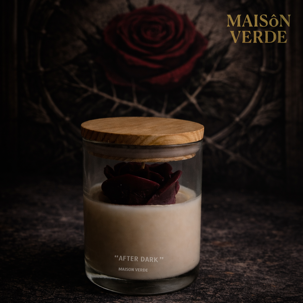 After Dark · Burgandy Rose Ritual Candle