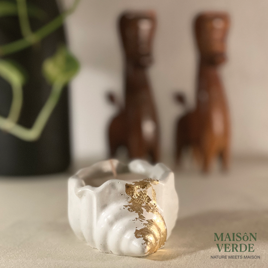 Atelier • Concrete Conch Shell Candle