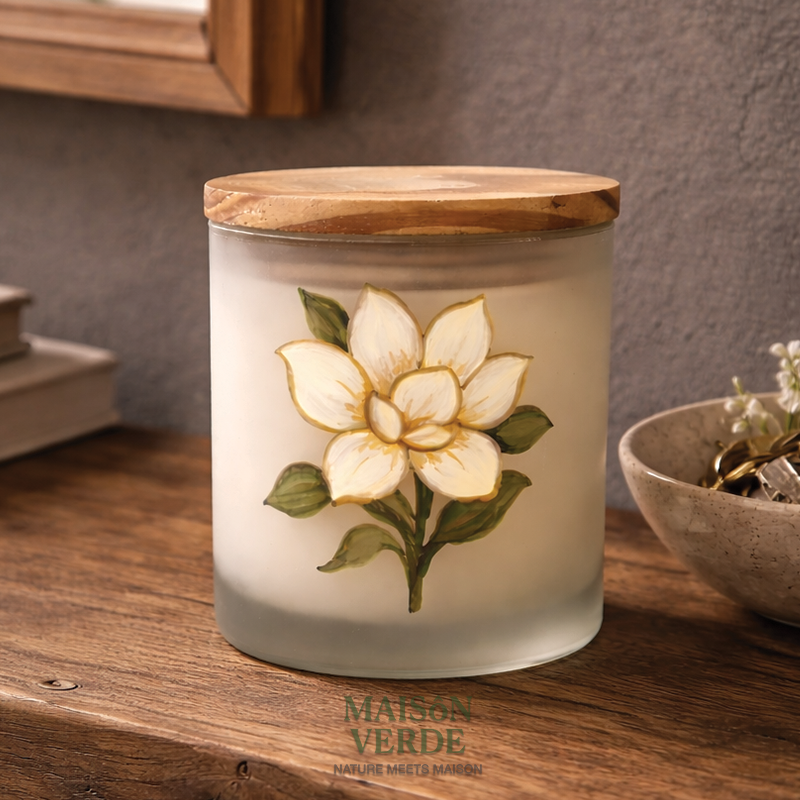 Limited Edition • Hand-Painted Jar • Gardenia Candle