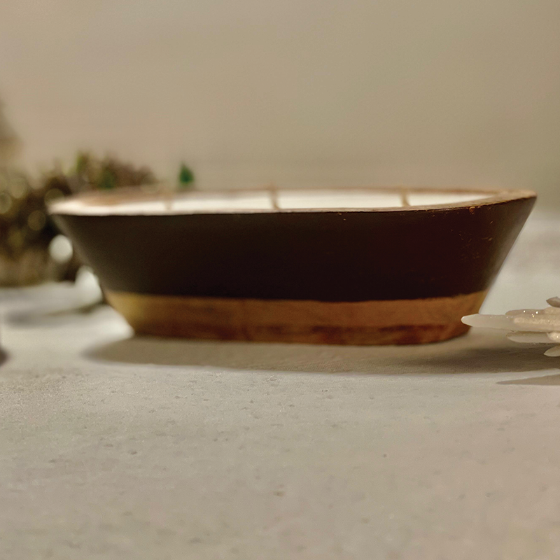 Limited Edition • Hand-Painted Wooden Tub • Festive Cheer Candle