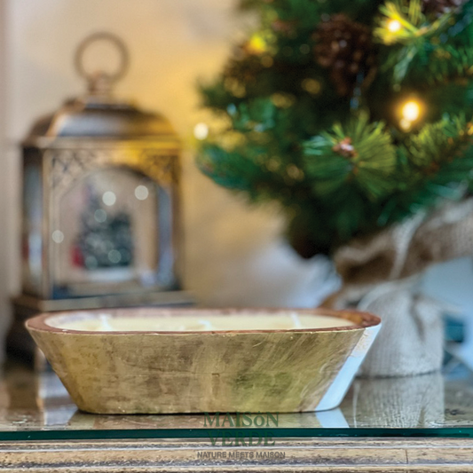 Limited Edition • Hand-Painted Wooden Tub • English White Florals