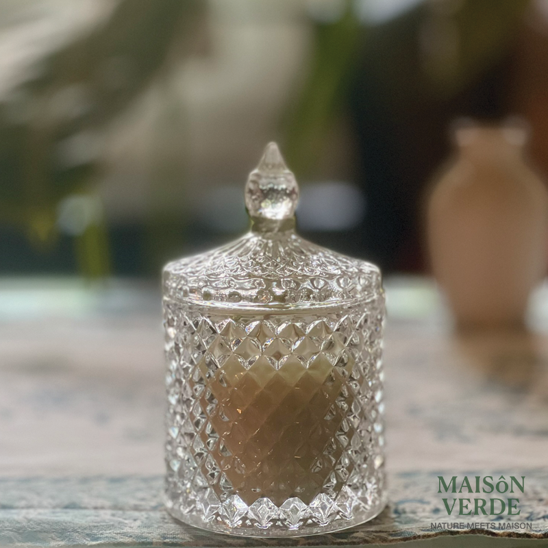 Evergreen Oudh • Pressed Glass Candle • Essentials