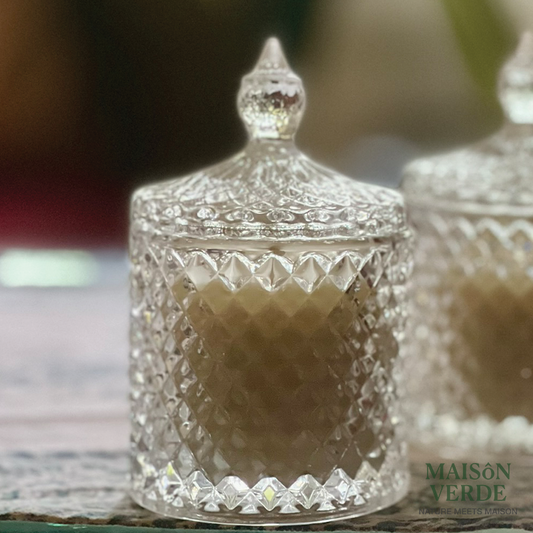 Evergreen Oudh • Pressed Glass Candle • Essentials