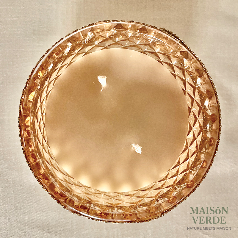 Velour Rose-Oudh • Pressed Glass Candle